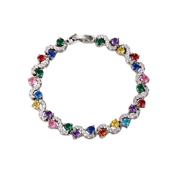 Bracelet Wave Tennis — Multicolore