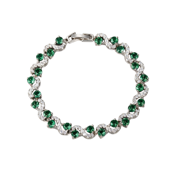 Bracelet Wave Tennis — Argenté Vert