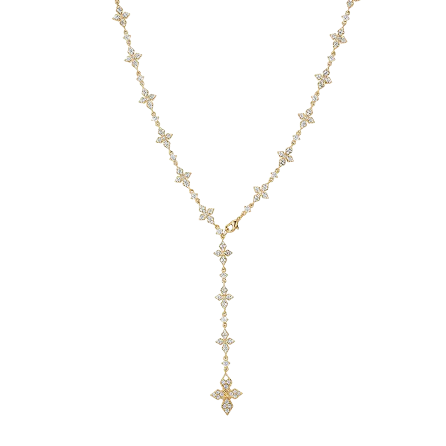Collier Croix Iced — Doré