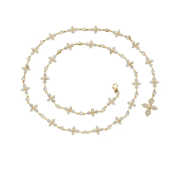 Collier Croix Iced — Doré