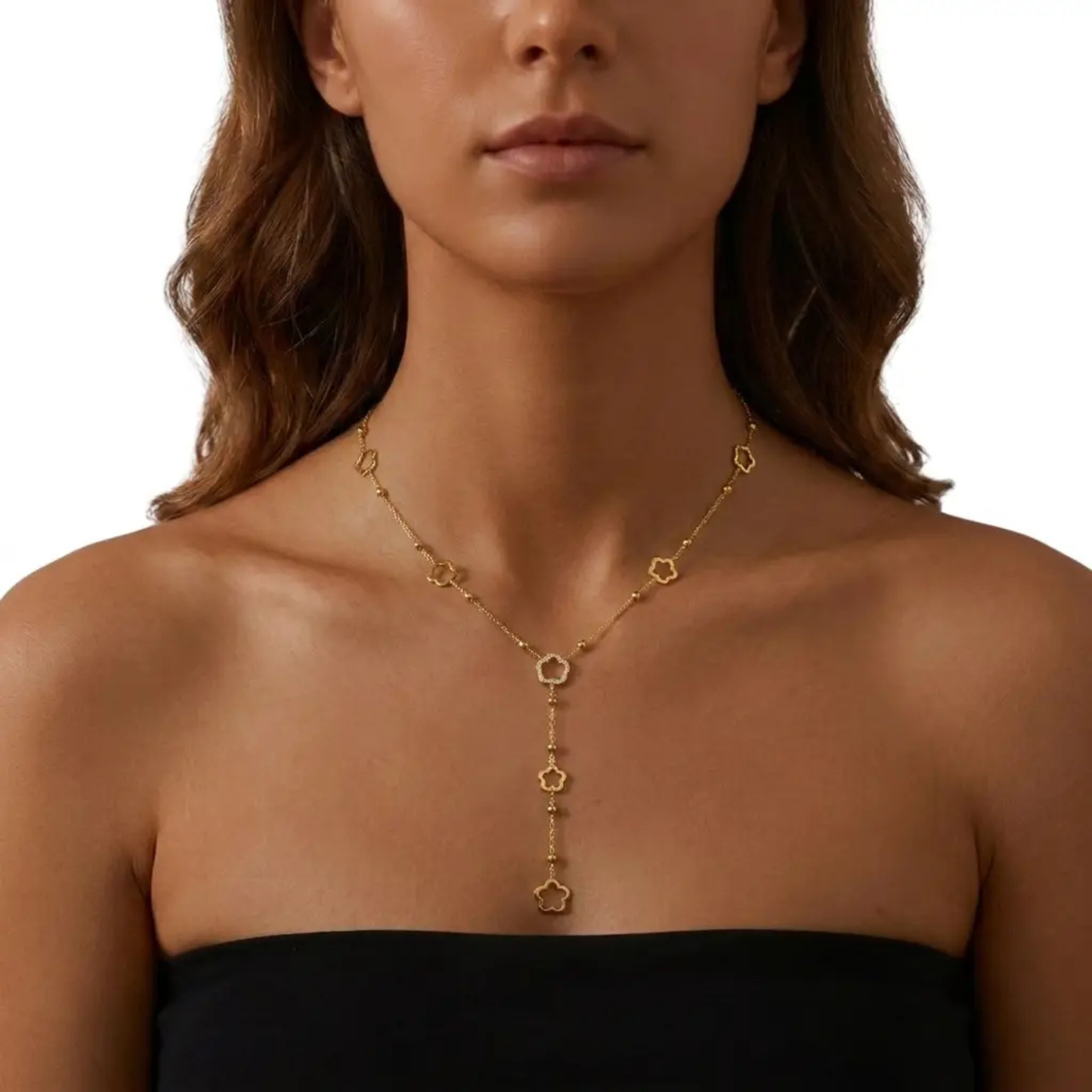 Collier Fleur — Doré