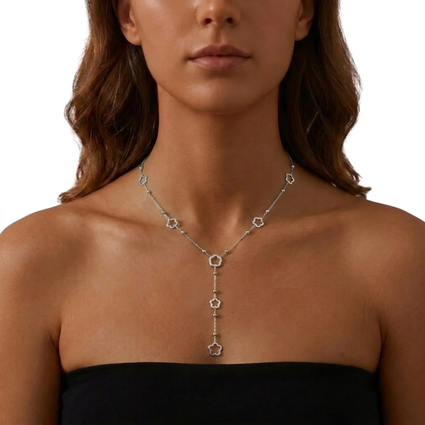 Collier Fleur — Argenté