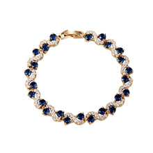 Bracelet Wave Tennis — Doré Bleu