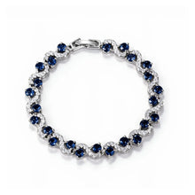 Bracelet Wave Tennis — Argenté Bleu