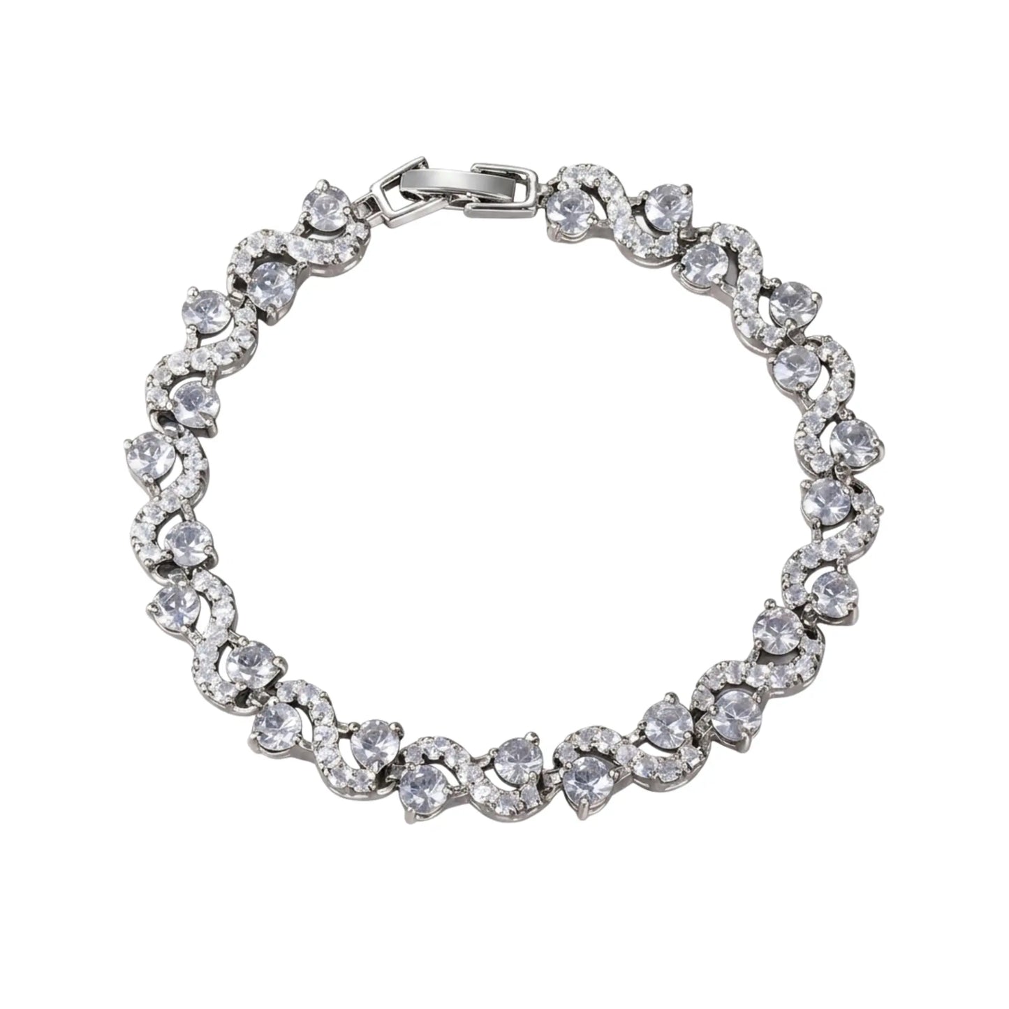 Bracelet Wave Tennis — Argenté Just Shine