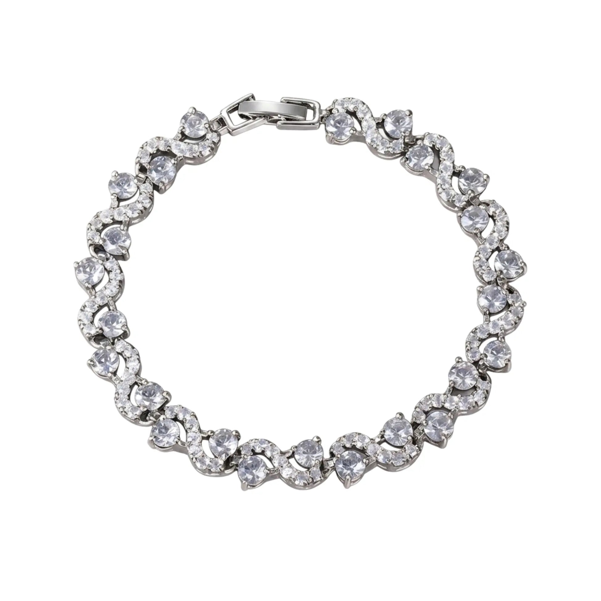 Bracelet Wave Tennis — Argenté Just Shine