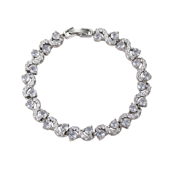 Bracelet Wave Tennis — Argenté
