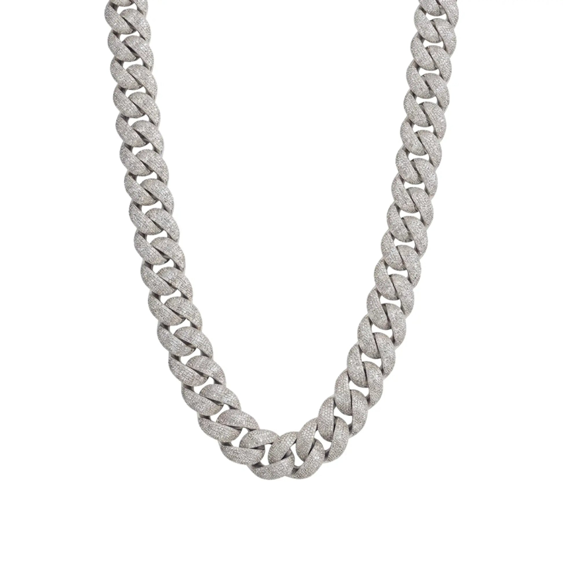 Chaîne Cubaine 24 mm · 40 cm — Argenté Just Shine