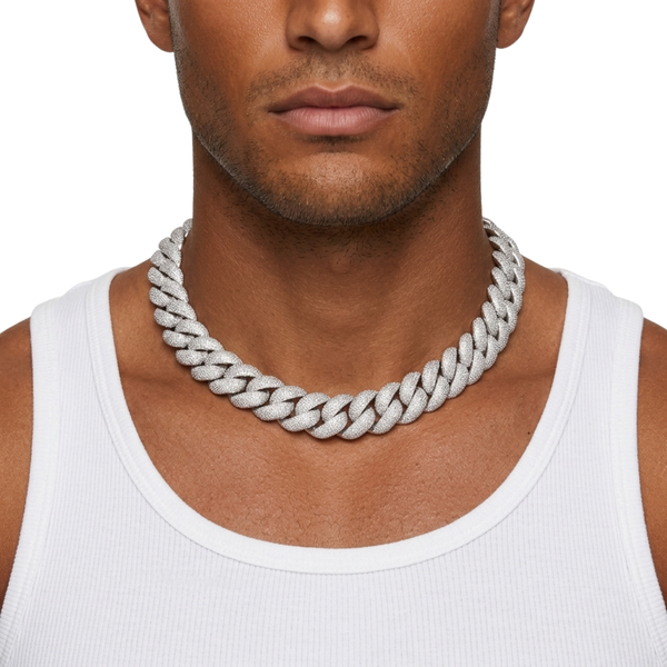 Chaîne Cubaine 24 mm · 45 cm — Argenté