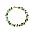 Bracelet Wave Tennis — Doré Vert