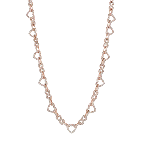 Collier Ice Heart — Or Rose