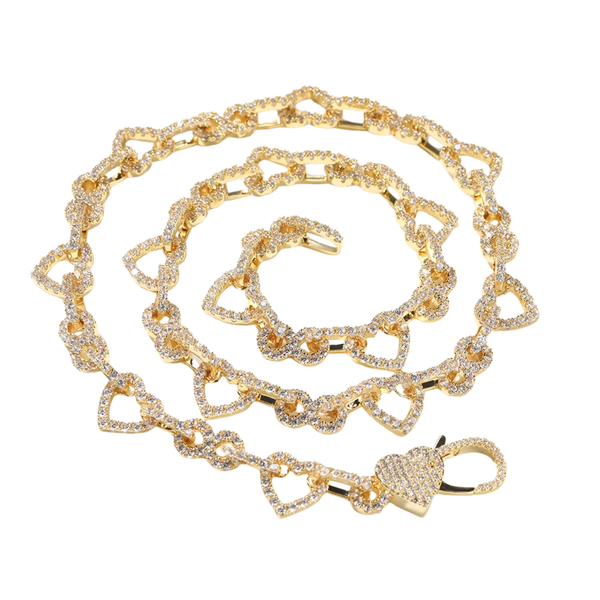 Collier Ice Heart — Or Rose