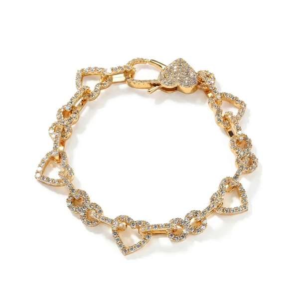 Bracelet Ice Heart — Doré