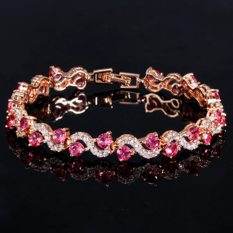 Bracelet Wave Tennis — Doré