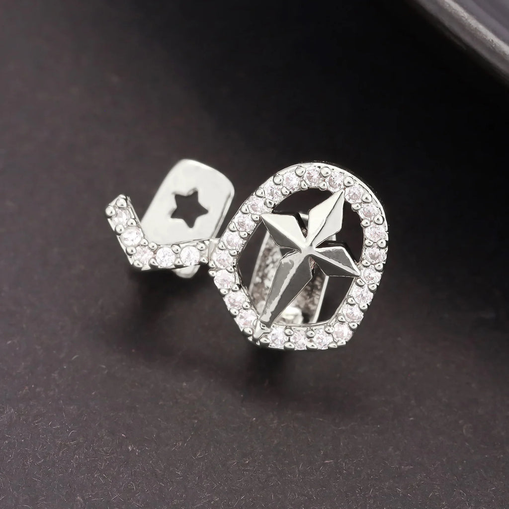 Grillz Cross Iced — Argenté