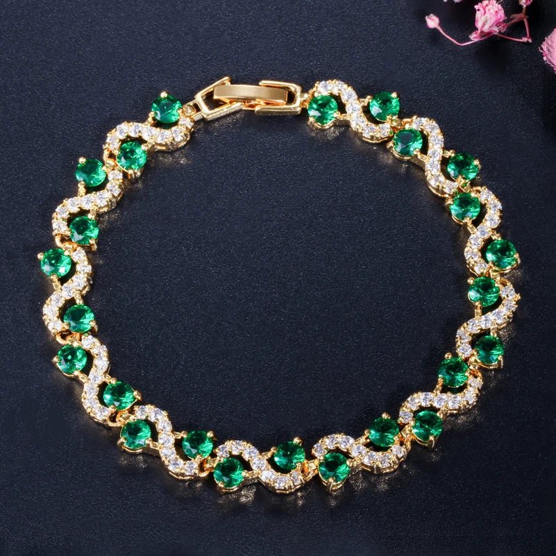 Bracelet Wave Tennis — Argenté
