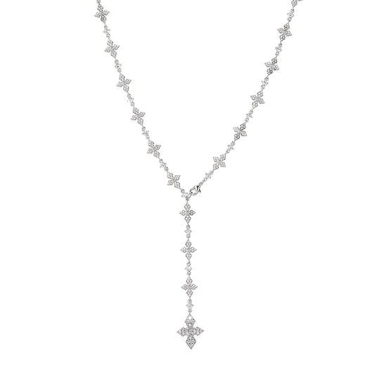 Collier Croix Iced — Argenté