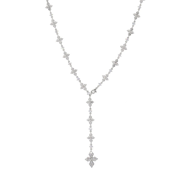 Collier Croix Iced — Argenté