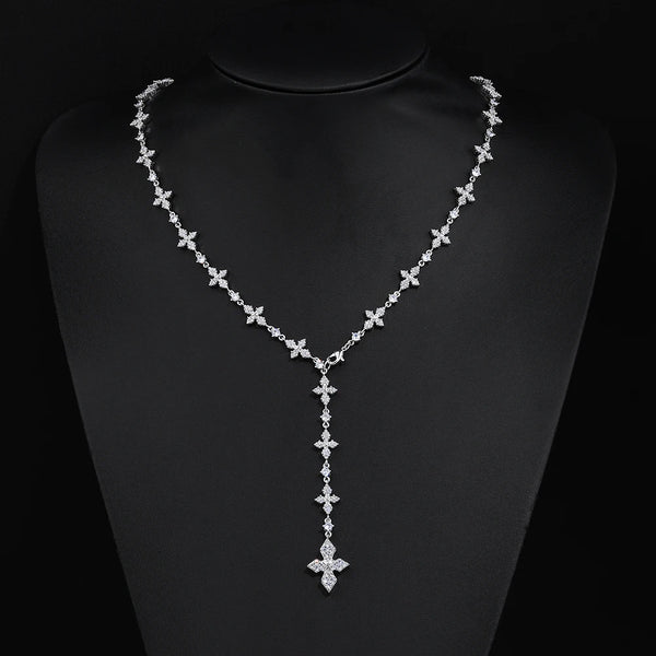 Collier Croix Iced — Argenté