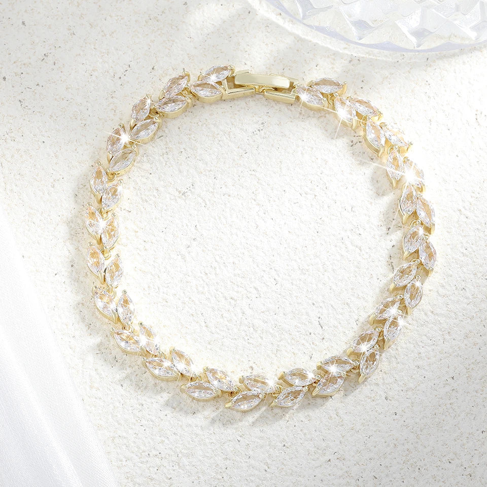 Jonc Petal Iced — Or Rose