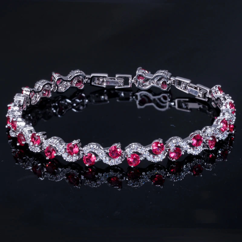 Bracelet Wave Tennis — Doré Bleu