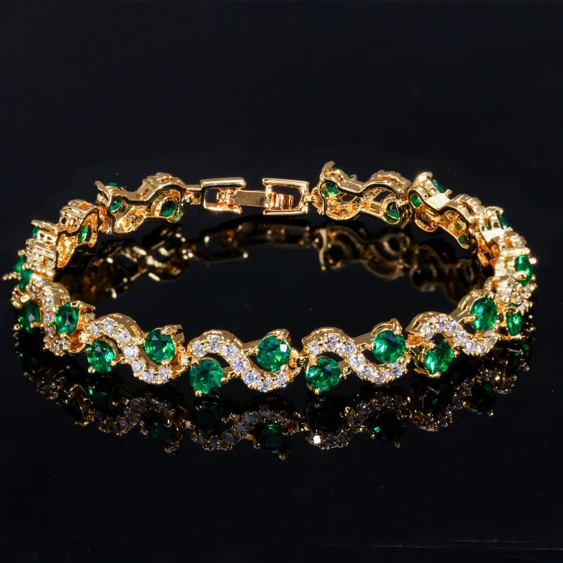 Bracelet Wave Tennis — Argenté