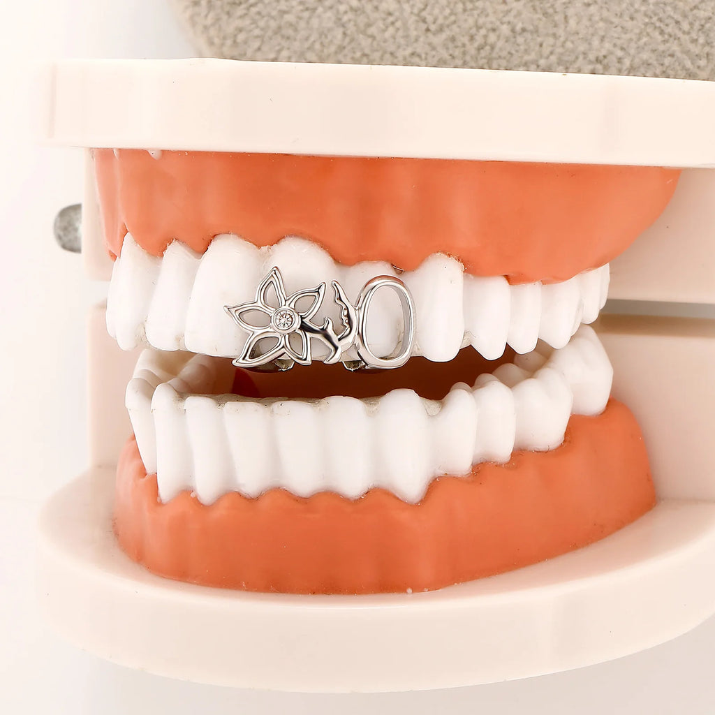 Grillz Flower Gloss — Argenté