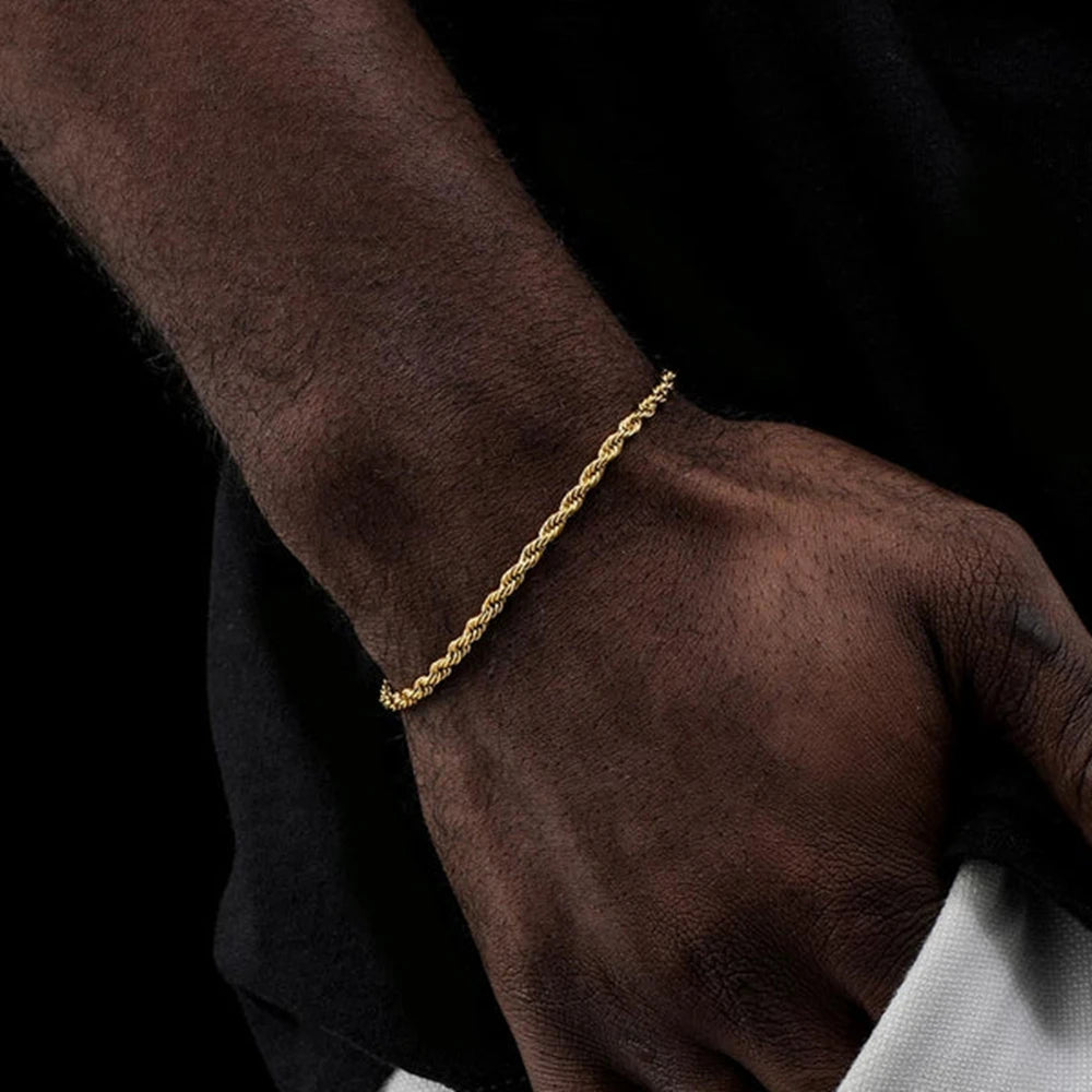 Bracelet Cuban Prong 14 mm — Doré