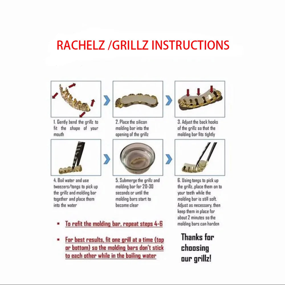 Grillz Cross Iced — Argenté