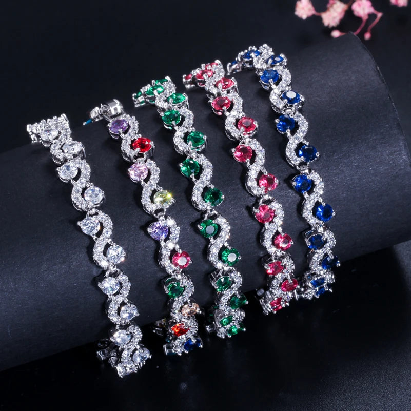 Bracelet Wave Tennis — Multicolore