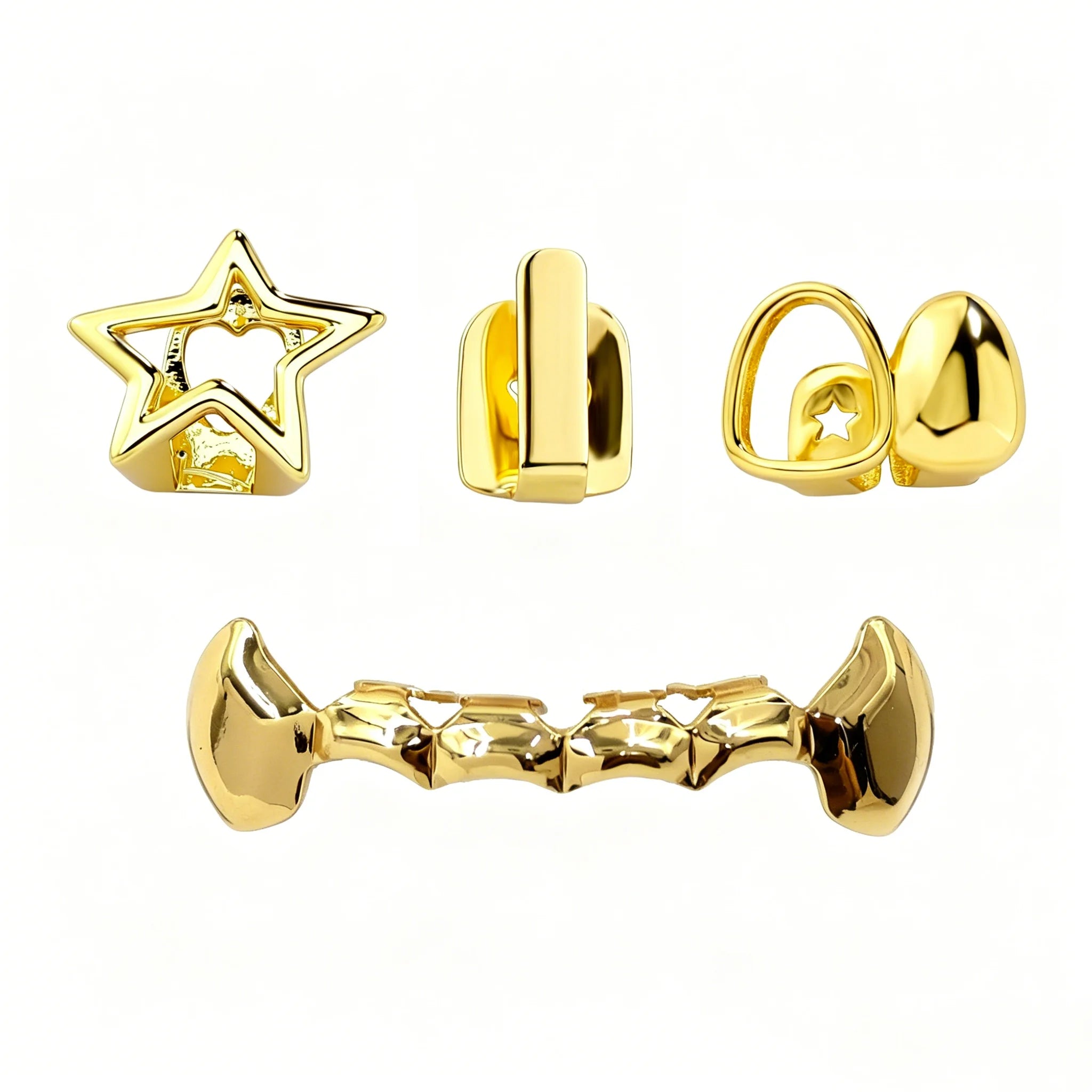 Grillz Star Set — 4 pièces — Argenté