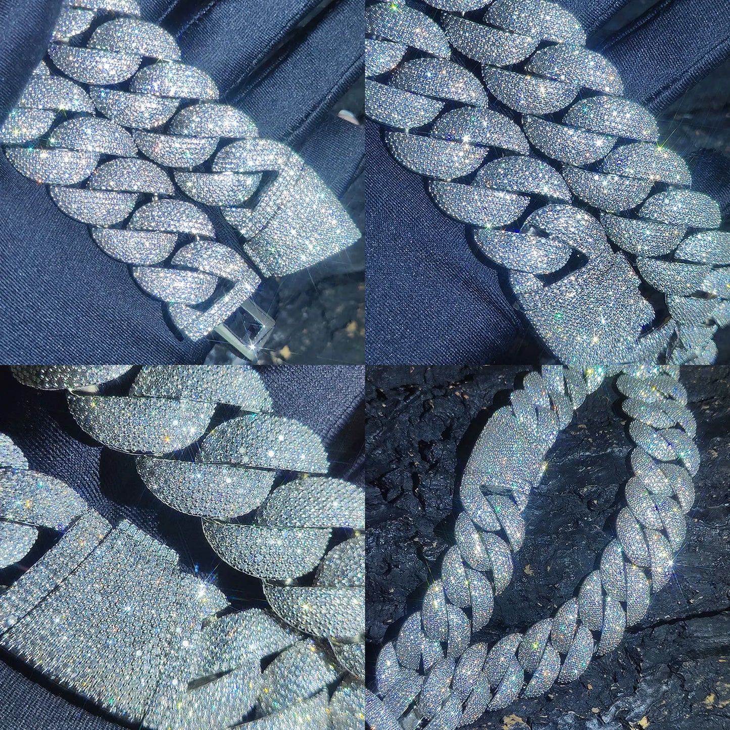 Chaîne Cubaine 24 mm · 40 cm — Argenté