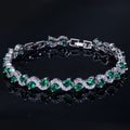 Bracelet Wave Tennis — Argenté Vert