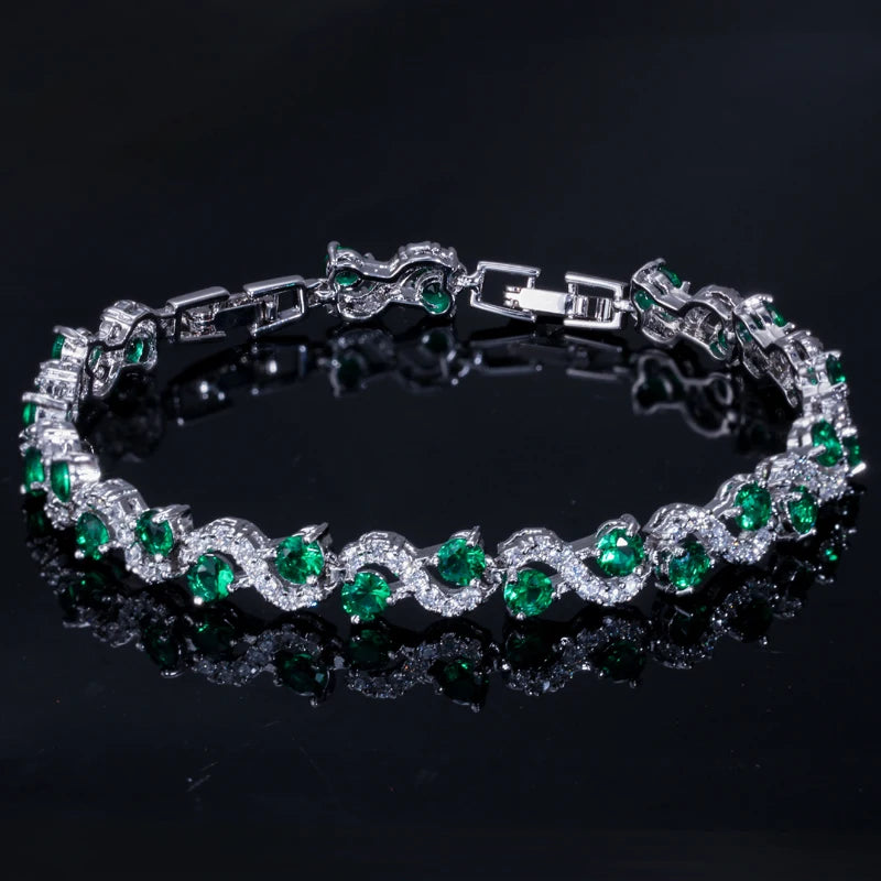 Bracelet Wave Tennis — Argenté