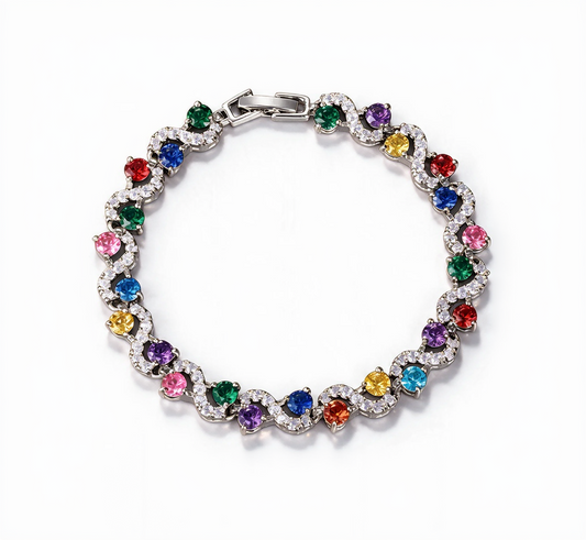 Bracelet Wave Tennis — Multicolore
