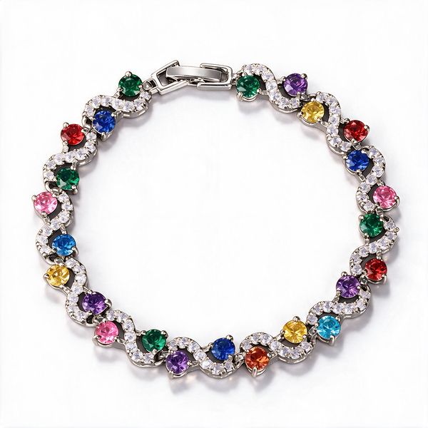 Bracelet Wave Tennis — Multicolore