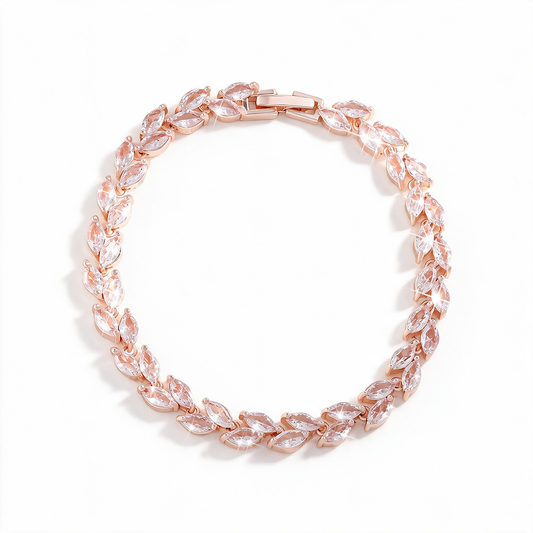 Jonc Petal Iced — Or Rose