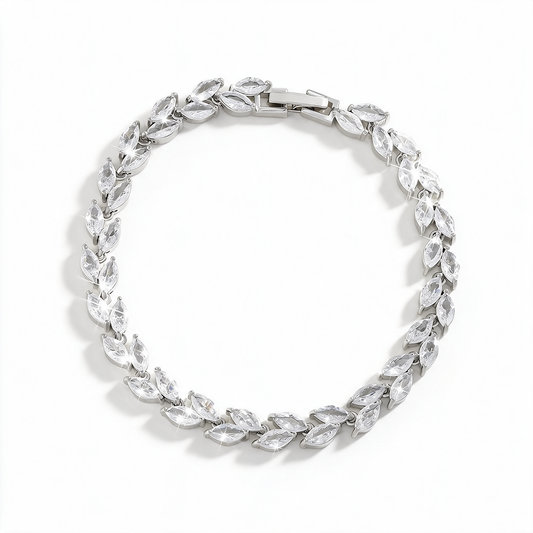 Jonc Petal Iced — Argenté
