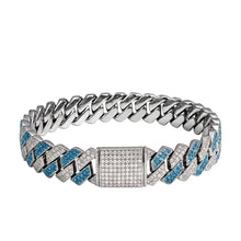 Bracelet Cuban Prong 14 mm — Noir Ice