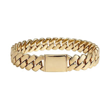 Bracelet Cuban Prong 14 mm — Doré Frost