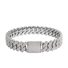 Bracelet Cuban Prong 14 mm — Argenté