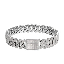 Bracelet Cuban Prong 14 mm — Argenté