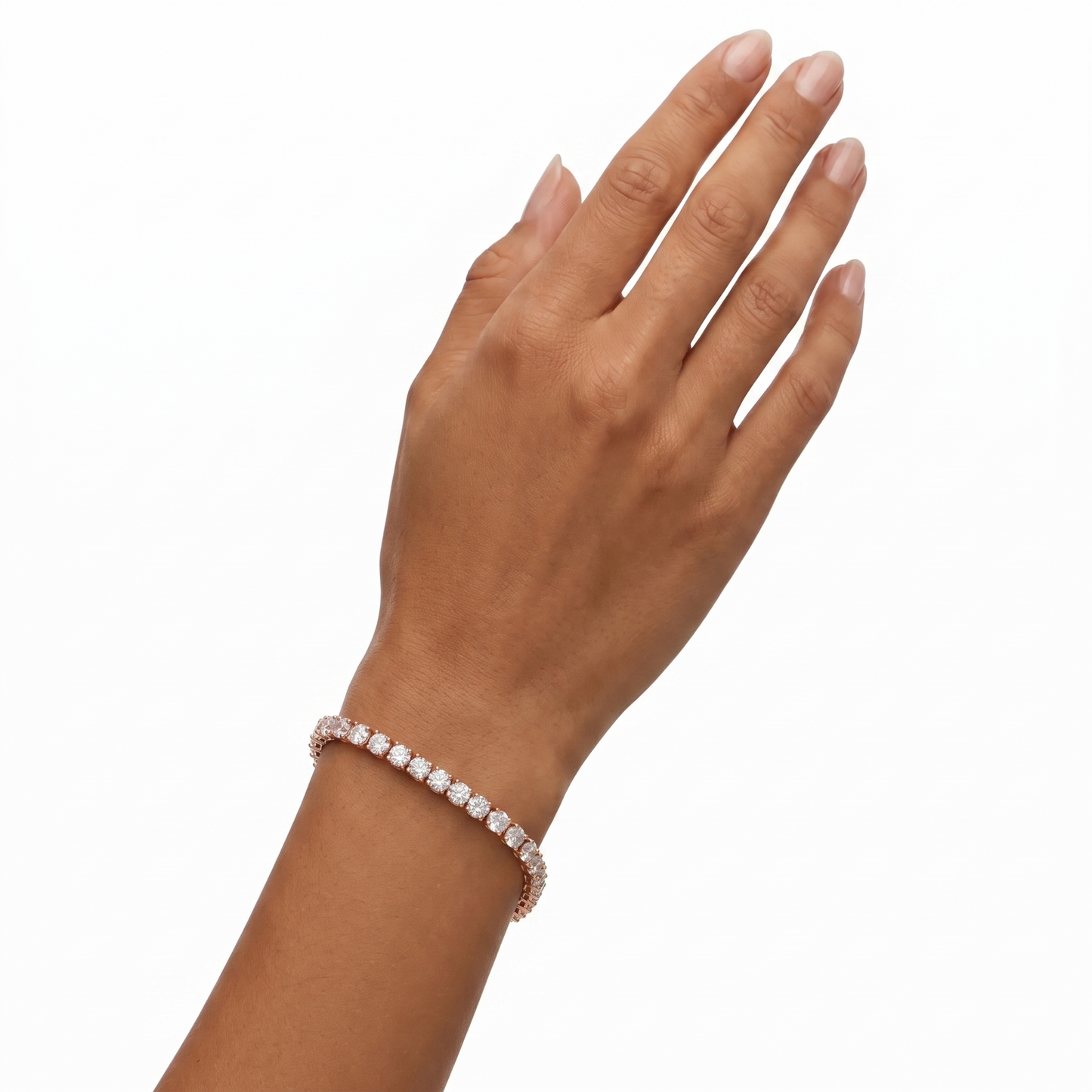 Bracelet Tennis Ice — Or Rose